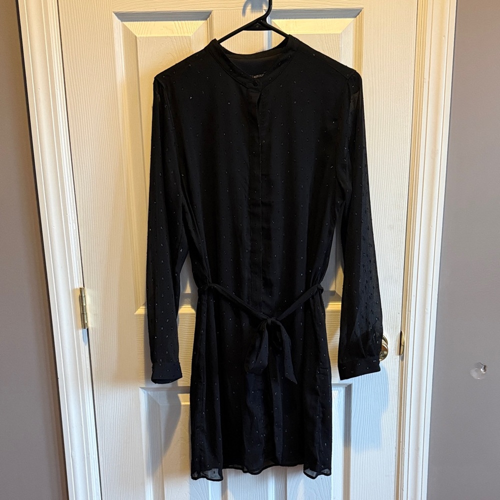 Banana Republic Black Long Sleeve Dress with hints of sparkle